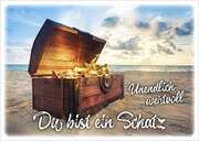Postkarten: Du bist ein Schatz, 4 Stück Postkarten: Du bist ein Schatz, 4 Stück