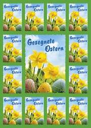 Aufkleber-Gruß-Karten: Gesegnete Ostern - 12 Stück Aufkleber-Gruß-Karten: Gesegnete Ostern - 12 Stück
