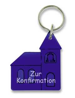 Schlüsselanhänger "Zur Konfirmation" - lila