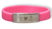 Symbolarmband "Glaube-Liebe-Hoffnung" - rosa Symbolarmband "Glaube-Liebe-Hoffnung" - rosa