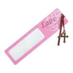 Lesezeichen Lupe "Love" - rosa
