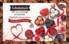 Schokokarte - Schokolade hat nur wenige Vitamine.