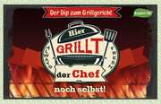 Kräuter-Dip-Postkarte - Hier grillt der Chef noch selbst! Kräuter-Dip-Postkarte - Hier grillt der Chef noch selbst!