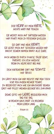 Metallschild - Der Herr ist mein Hirte Metallschild - Der Herr ist mein Hirte