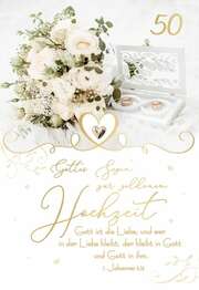 Faltkarte - Goldene Hochzeit 1.Joh.4,16