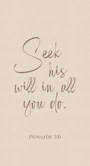 Metallschild: Seek his will in all you do Metallschild: Seek his will in all you do