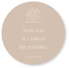 Wandschmuckbild: With God - 25cm Wandschmuckbild: With God - 25cm