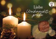 Schokokarte - Liebe Weihnachtsgrüße Schokokarte - Liebe Weihnachtsgrüße