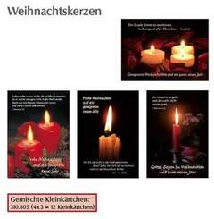 Kleinkärtchenserie Weihnachtskerzen, 12 Stück Kleinkärtchenserie Weihnachtskerzen, 12 Stück