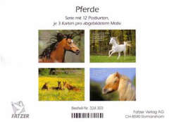 Postkartenserie Pferde, 12 Stück