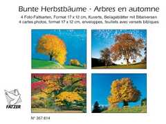Faltkartenbox Bunte Herbstbäume, 4 Stück