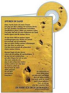 Spuren im Sand - CD-Card GUTE BESSERUNG