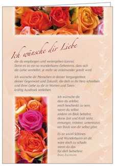 Doro Zachmann - Faltkarte Duft - Ich wünsche dir Liebe - Geburtstag Faltkarte Duft - Ich wünsche dir Liebe - Geburtstag