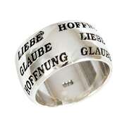 Fingerring "Liebe, Glaube, Hoffnung" - 16 mm Fingerring "Liebe, Glaube, Hoffnung" - 16 mm