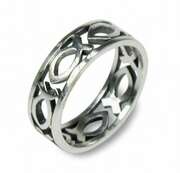 Fingerring "Fische" - ausgestanzt - 17 mm Fingerring "Fische" - ausgestanzt - 17 mm