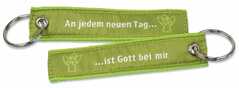 Schlüsselanhänger "Stoffband" - hellgrün