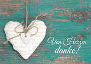 Faltkarte "Von Herzen danke!" - 5 Stück Faltkarte "Von Herzen danke!" - 5 Stück