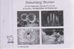 Faltkartenserie Geburtstag: Diverse Blumen, 4 Stück Faltkartenserie Geburtstag: Diverse Blumen, 4 Stück