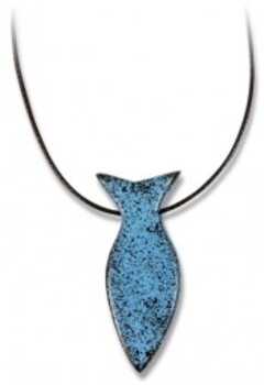 Halskette "Fisch" - hellblau