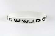 Armband "W.W.J.D. - Taube - What would Jesus do? Weiß