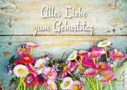 Tee-Postkarte - Alles Liebe zum Geburtstag Tee-Postkarte - Alles Liebe zum Geburtstag