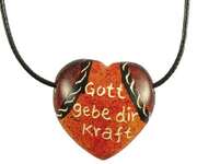 Herz-Ketten-Anhänger "Gott gebe dir Kraft" Herz-Ketten-Anhänger "Gott gebe dir Kraft"