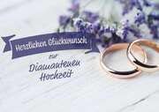 Herzlichen Glückwunsch zur diamantenen Hochzeit - Faltkarte Herzlichen Glückwunsch zur diamantenen Hochzeit - Faltkarte